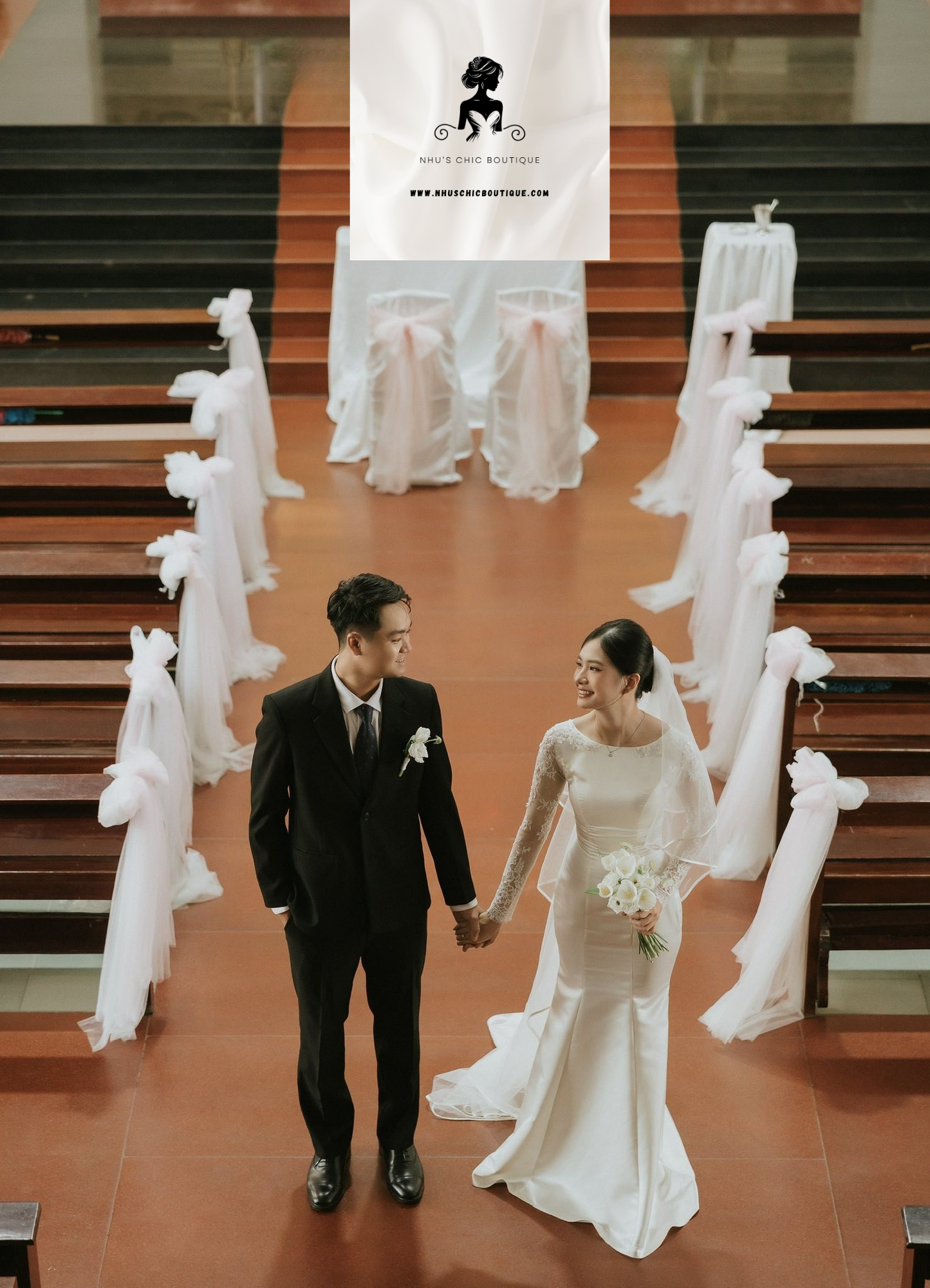 WD015 - Serenity Grace Gown – Satin Long Sleeve Lace Wedding Dress