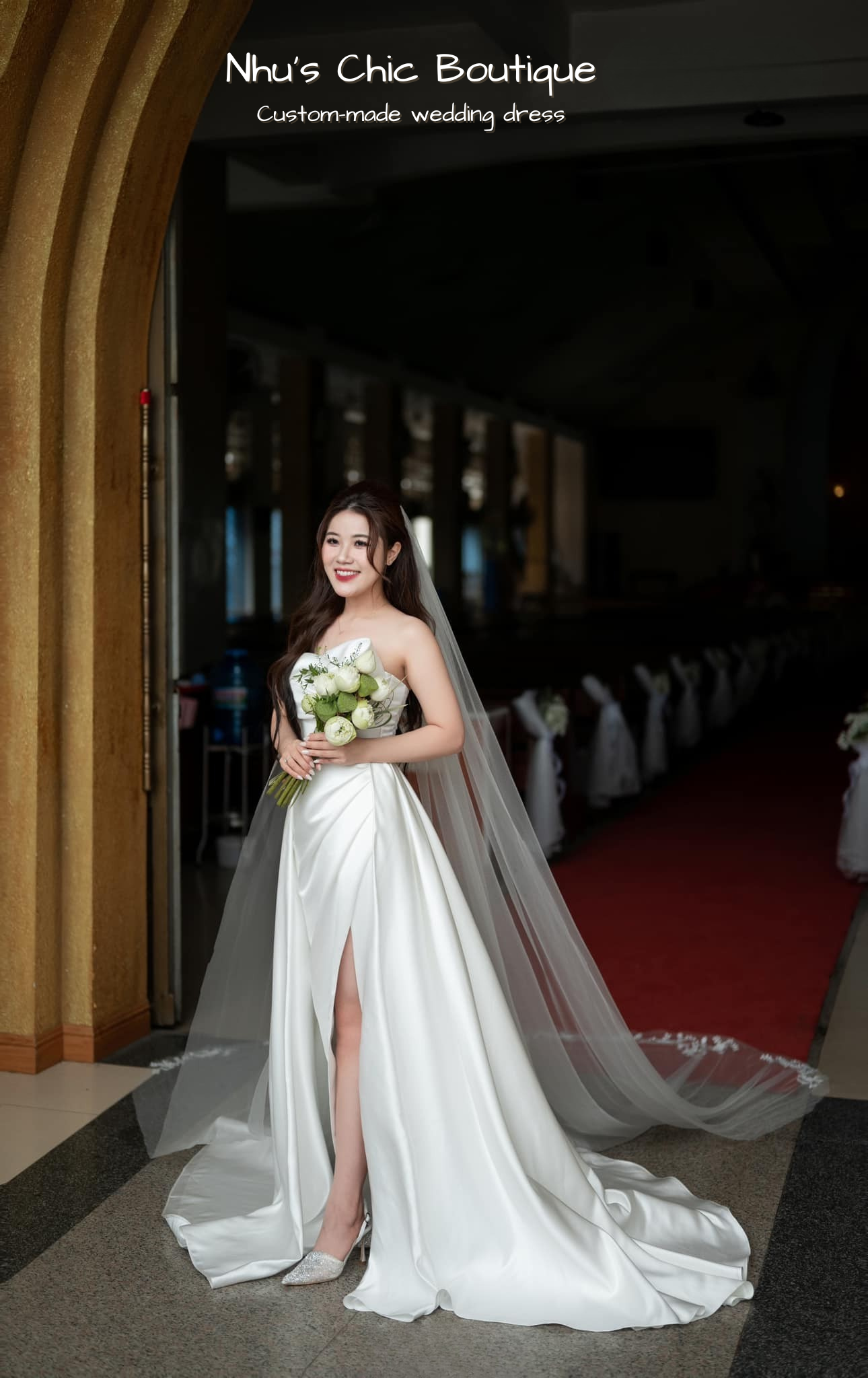 WD019 - Satin Gown - Strapless Sweetheart A-Line Wedding Dress
