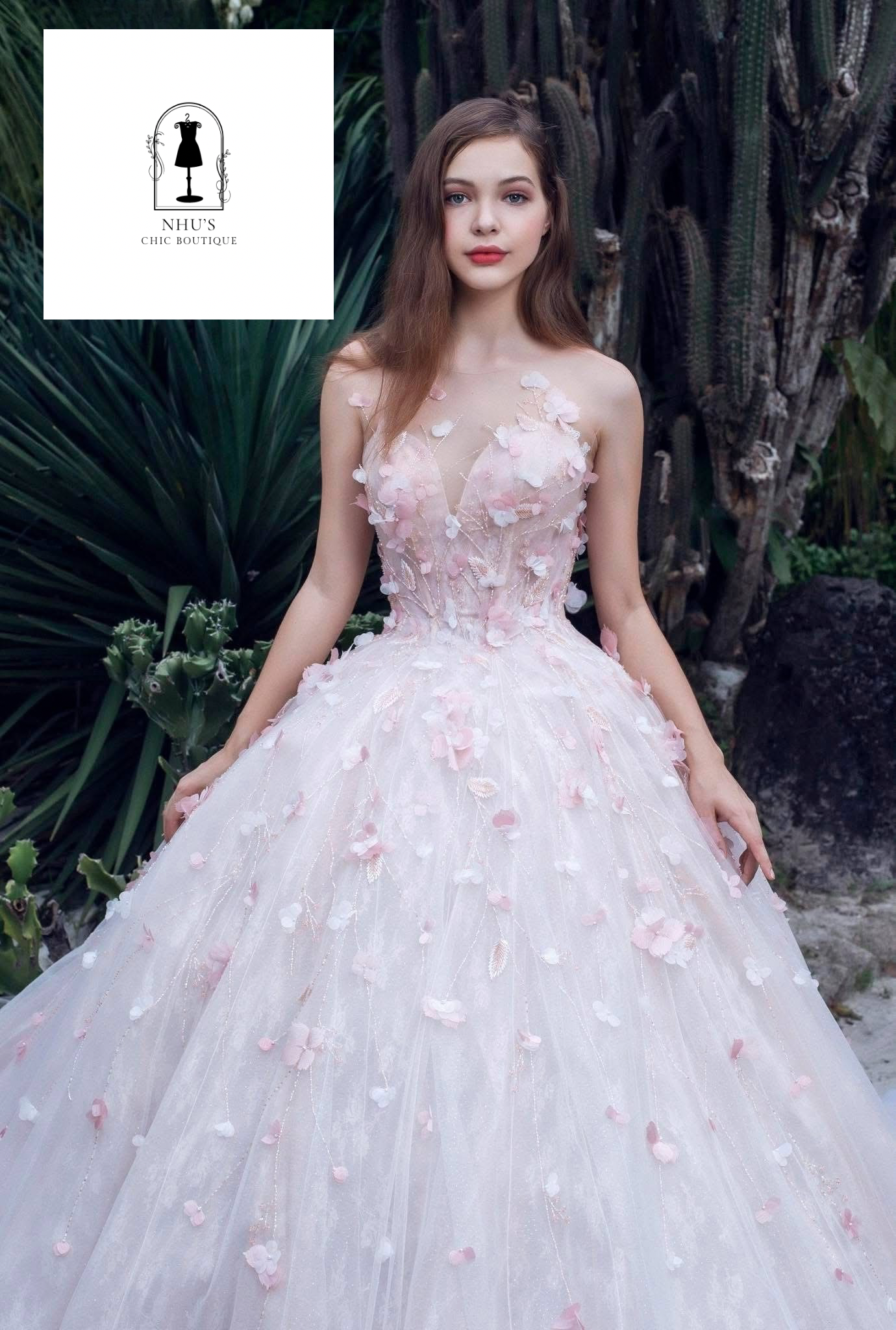 WD006 - Enchanting "Blossom Mist" Wedding Gown - A Fairytale Come True
